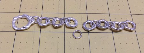 Judy Larson's Argentium Silver Scrap Chain - , Contemporary Wire Jewelry, Making Chain, Chain Making , Butane Torch, Soldering, Solder, Argentium silver scrap chain